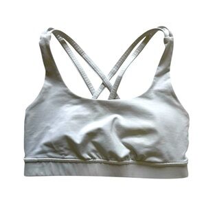 Lululemon Energy Bra Size 4 Light Gray Medium Support Straps